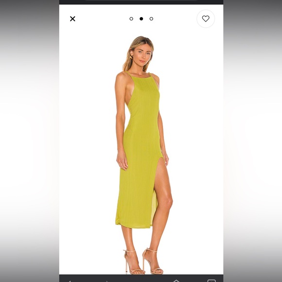 Shelly Midi Dress Camila Coelho in Yellow Green - Picture 3 of 8